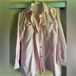 Boutique Pink Corduroy Shacket Medium